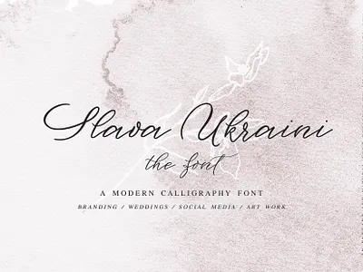 Slava Ukraini | Elegant Script Font calligraphy calligraphy font design elegant font graphic design handwriting lettering logo logo creation modern calligraphy script font social media wedding font wedding invitation