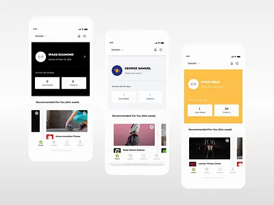 GetMuv Fitness App - Home - Subscribers 1pass 3d animation branding dark ui design ecommerce fitness app free ui kit george samuel getmuv graphic design illustration interaction landing page logo motion graphics subscribers ui