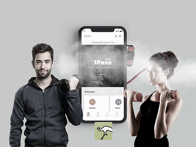 GetMuv Fitness App - Home screen - Guest 1pass 3d animation branding dark ui design ecommerce fitness app free ui kit george samuel getmuv graphic design guest illustration interaction landing page logo motion graphics ui