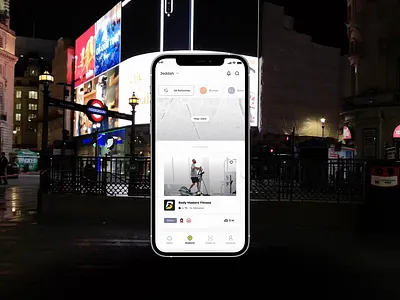 GetMuv - Explore gyms (Map - List) 1pass 3d animation branding dark ui design ecommerce fitness app free ui kit george samuel getmuv graphic design illustration interaction landing page logo motion graphics ui