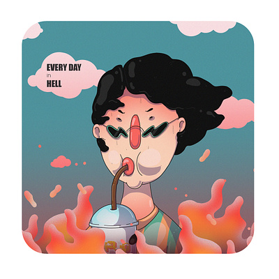 Every day in Hell animation branding design digital illustration digital painting graphic design illustration logo