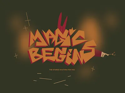 MAGIC BEGINS branding design graphic design illustration logo vector