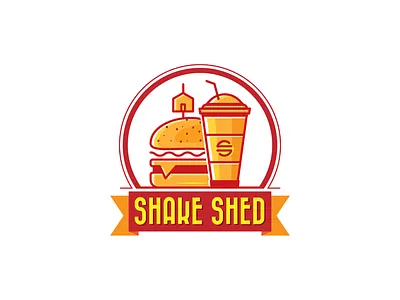 Shake Shed Logo Branding artwork brand identity branding burger design drinks food food and drinks logo logo designer vector