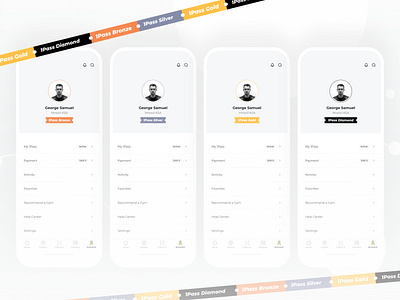 GetMuv - User Profile 1pass 3d animation branding dark ui design ecommerce fitness app free ui kit george samuel getmuv graphic design illustration interaction landing page logo motion graphics ui