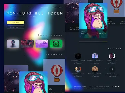 NFT platform concept: Cryptobeer bitcoin blockchain btc cryptoart cryptowallet dark digitalart ethereum landingpage marketplace modern nft nftart opensea rarible token trading ui