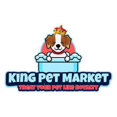 King Pet Market 3d branding design graphic design iconic illustration logo