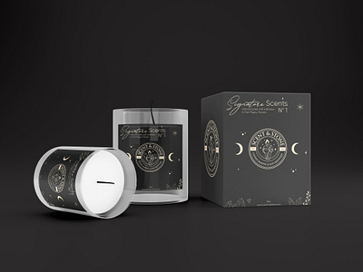 Candle label and packaging design bohemian boho design boho style branding candle candle label candle label design candle packaging candle packaging design design graphic design illustration label label design minimal package packaging packaging design