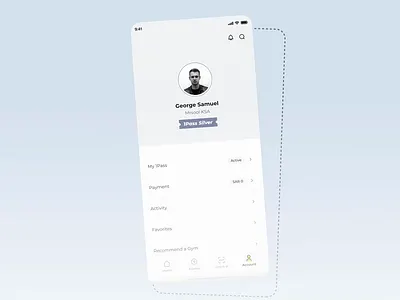 GetMuv - My Subscription - My 1Pass 1pass 3d animation branding dark ui design ecommerce fitness app free ui kit george samuel getmuv graphic design illustration interaction landing page logo motion graphics ui