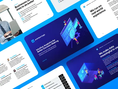 Premium Logic Pitch Deck analytics branding data deck design illustration insurance logic logo modern pitch pitch deck premium sales startup