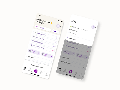 athenaOne Mobile Home Screen app ehr emr healthcare home screen ios medicine mobile native physician product design ux