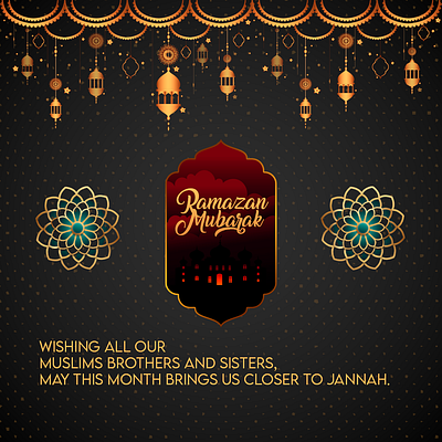 Ramazan Mubarak adobe illustrator adobe photoshop graphic design instagram post design poster design