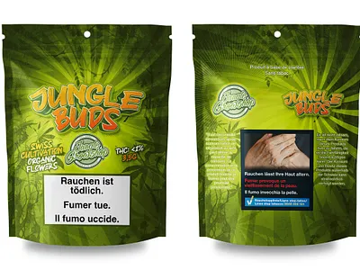 JUNGLE BUDS CBD FLOWER PACKAGING & BRANDING for Jungle Grow Shop cannabis cbd cbd flower design graphic design ill illustration label design packaging packaging design vintage