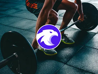 Halcon Gym branding design eagle fitness gym hawk logo los angeles muscle people yoga