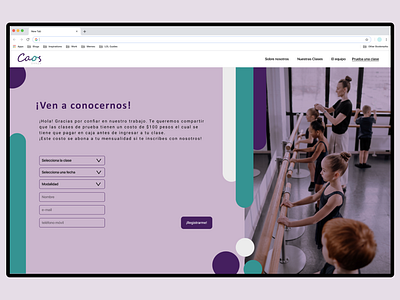 Caos Danza design ui