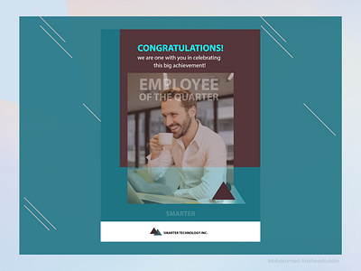 Best Employee Poster Design! adobe xd design design thinking digital design illustrator photoshop poster poster design promotion design