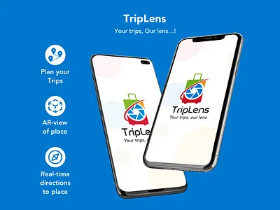 TripLens app augmentedreality design illustration logo mobile app travel guide trip ui ux vector virtual reality
