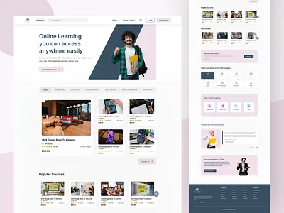 E-Learning Platform clean creative design e learning e learning website edu tech education website learning management system learning website learning website uiux lms lms uiux online learning online learning website product design uiux web design web ui website design