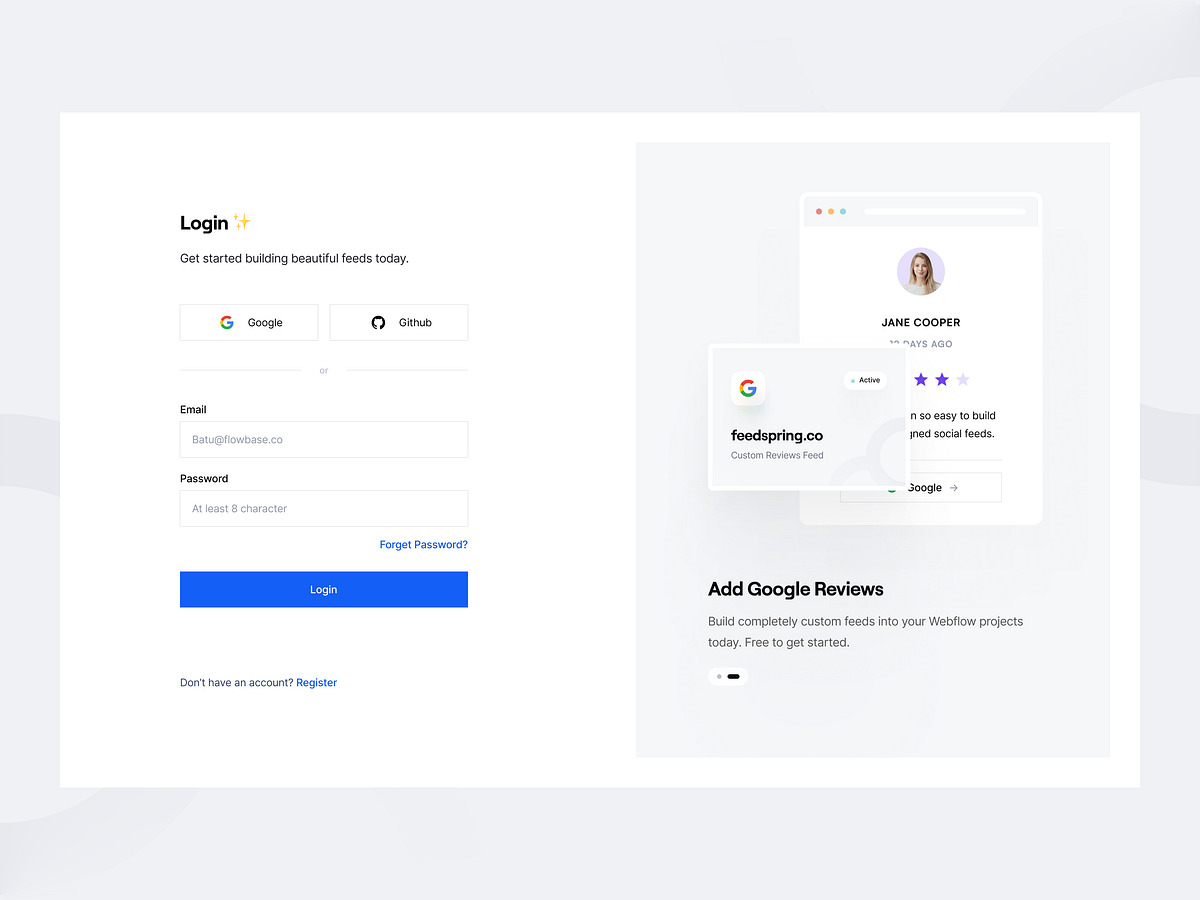 FeedSpring: Onboarding by Batuhan Kara for Flowbase on Dribbble
