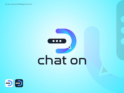 Chat on Logo Design brand identity branding chat logo create logo creative creative designer creative logo d letter design dribbble graphic design grkhan0905 logo logo designer modern logo portfolio professional swich on vector wonderful logo