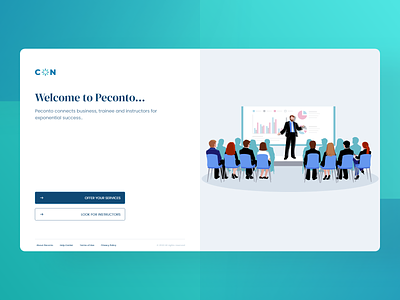 Peconto - Hiring Professional for Startup Growth adobe xd instructors landing page saas startups trainers web app