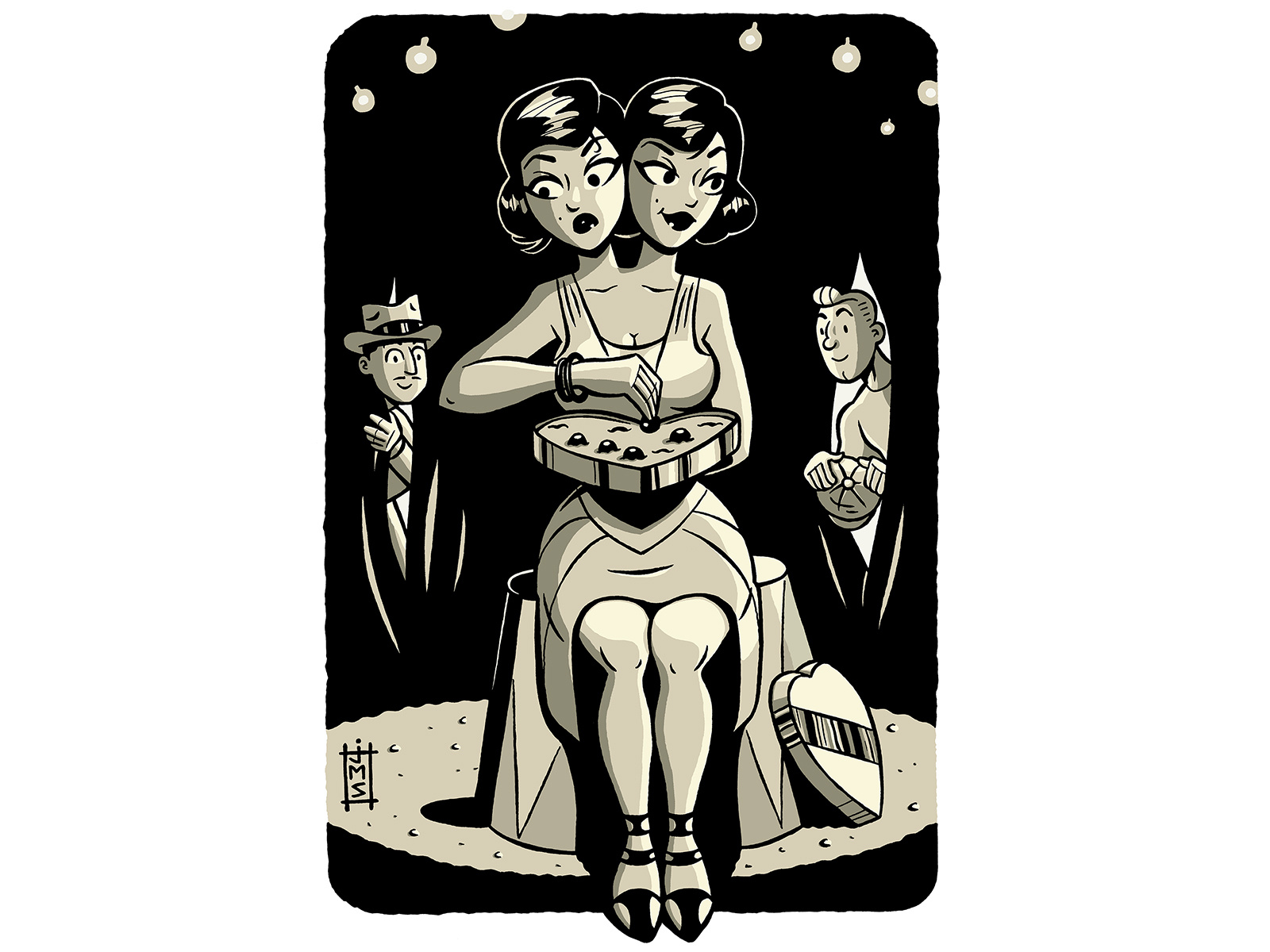 Two Headed Girl by J. Michael Stovall on Dribbble