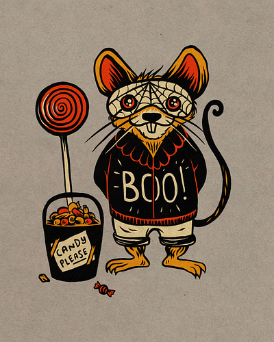 WEENZINE NINE art character cute design drawing halloween illustration mouse spooky