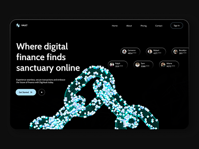 Vault - Web Finance app 3d branding graphic design logo ui