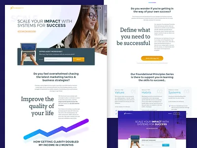 Business Coach Landing Page landing page minimal typogaphy ui ux