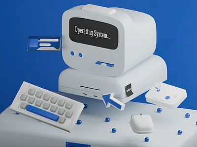 Computer 3D Illustration 3d 3d art 3d artwork 3d model 3d modeling 3dcomputer artwork computer design illustration