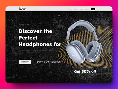 Hoco Headphones Landing Page uiuxdesign