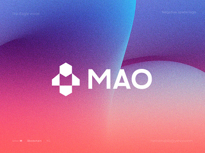 MAO - A Blockchain service company. blockchain branding defi design ecommerce exploration financial it lettering logo logo designer m logo modern nft saas tech technology web web 3.0 web3