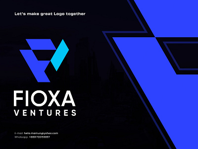 FIOXA VENTURES - Letter F & V Logo Design a b c d e f g h i j k l m n abstract logo brand identity branding capital creative logo finance identity lettermark logo designer logofolio logomark mark minimalist logo modern logo monogram o p q r s t u v w x y z symbol ventures