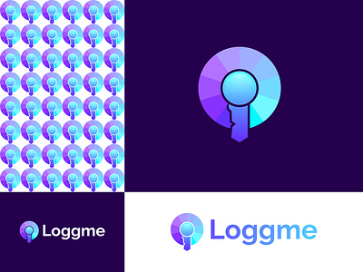 Loggme logo concept/ Key logo branding graphic design key lock login logo logo design password security vector
