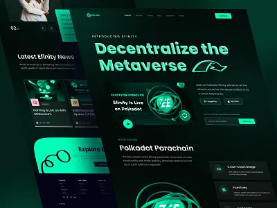 DeFi Landing page Re-design - enjin.io defi website defi website redesign design homepage landing page nft nft website ui web web design web designs web page webdesign webpage website website design website ui