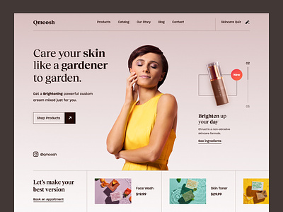 Beauty Product Website beauty beauty product beauty saloon cosmetics ecommerce female glamour haircare homepage landing page makeup personal care skincare spa web web design website website design wellness women