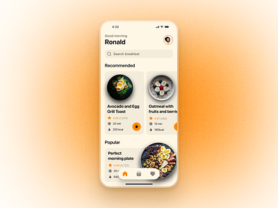 Cooking app light mode android cooking delivery figma food ios light meal mobile recipe ui ux