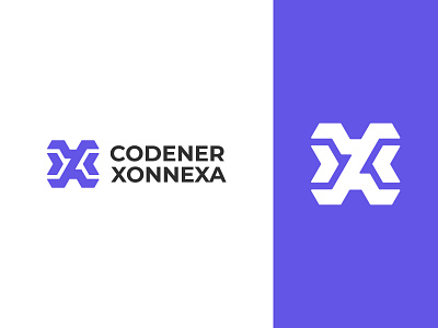 Coding logo arrow blockchain brackets brand identity branding coder coding connection developer ecommerce it logo letter logo design programming saas software tech vector visual identity x coding