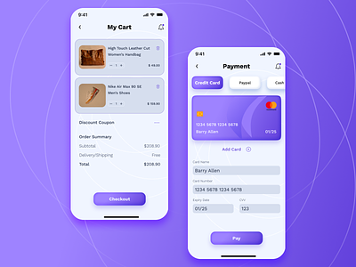 Checkout cart checkout claymorphism daily ui challenge design figma mobile app payment ui