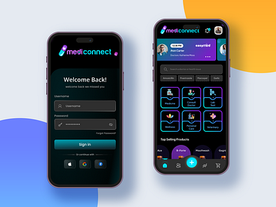 MediConnect - Mobile App Animation and Interactive Prototype 3d animation app branding creative design dribbble figma graphic design illustration interactive logo motion graphics prototype shorts typography ui user ux vector