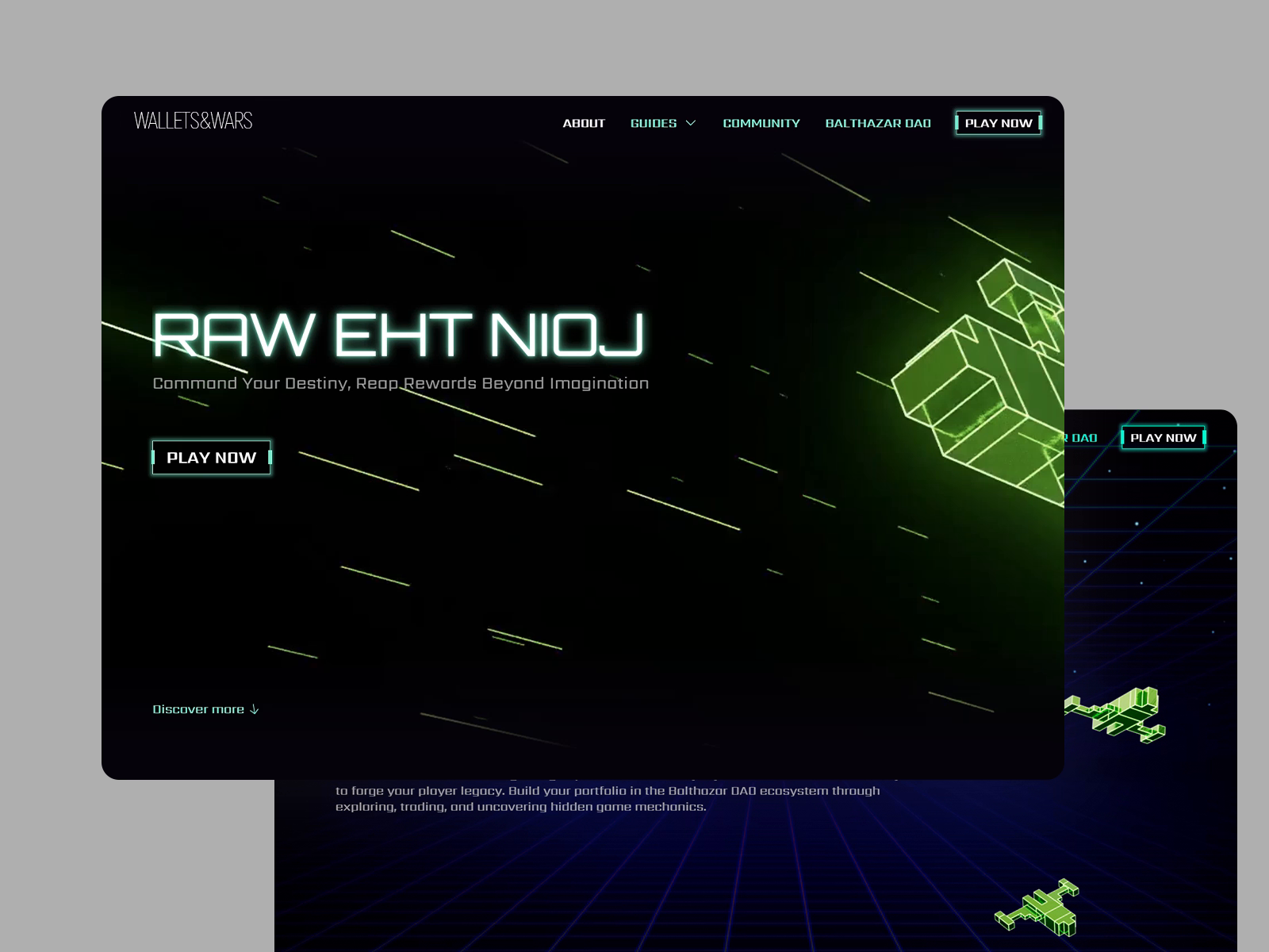 WALLETS & WARS || LANDING PAGE || Animation Concept