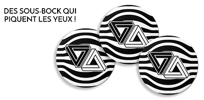 Eyes stinging coasters black and white bw coasters geometric illusion pattern penrose print