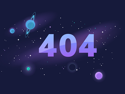 404 - Outer space illustration vector