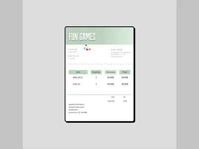 invoice dailyui046 dailyui046 graphic design ui