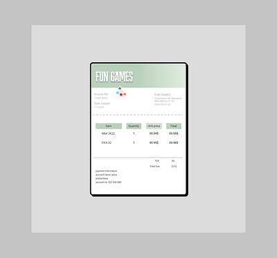 invoice dailyui046 dailyui046 graphic design ui