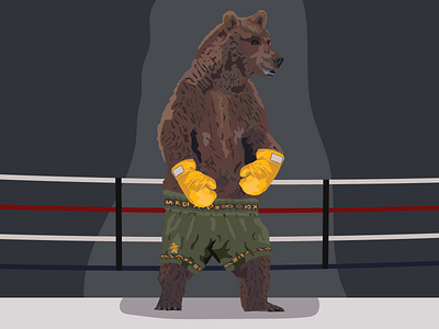 Heavy Weight absurd adobe adobe illustrator bear boston designs boxing boxing bear design digital art digital painting drawing graphic arts graphic design graphic designer heavy weight illustration juxtaposition logo painting vector