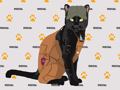 Dusty Phil Wallpaper absurd adobe adobe illustrator boston carhart cat design cat in overalls cats design digital art digital painting drawing graphic arts graphic design illustration juxtaposition logo logo design rebranding