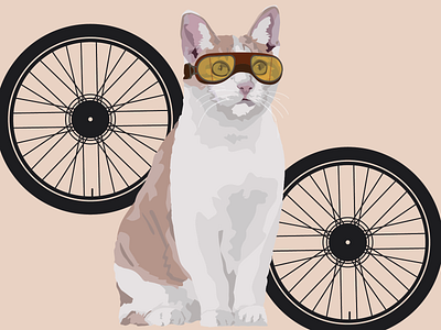 Piper Goggles Wallpaper absurd adobe adobe illustrator animal big cats boston designer branding cat cat design cats design digital art digital painting drawing graphic arts graphic design illustration logo painting vector