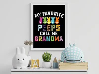 ☄️My favorite peeps call me GRANDMA☄️ bunny craft design design easter 2022 hozomarket illustration jpg peeps png svg