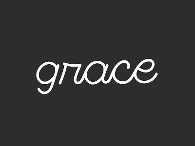 Grace brand branding font grace illustration letter lettering stroke typography vector