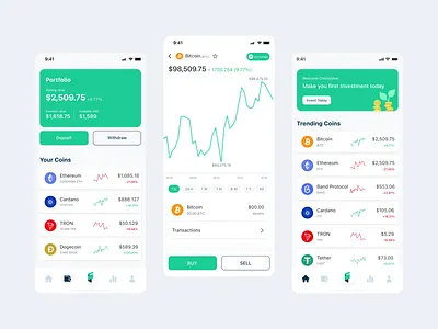 Freya Crypto - Mobile App app crypto cryptocurrency design mobile mobile app product product design trade trading ui uiux